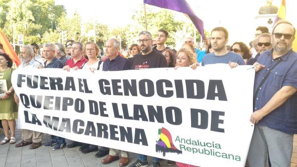 Sevilla.- Memoria.- Nueva concentración ante la basílica de la Macarena para que deje de acoger la tumba de Queipo Sevilla.- Memoria.- Nueva concentración ante la basílica de la Macarena para que deje de acoger la tumba de Queipo