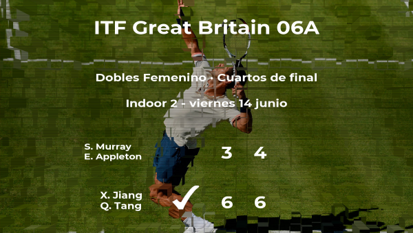 Las tenistas Murray y Appleton se despiden del torneo de Manchester Las tenistas Murray y Appleton se despiden del torneo de Manchester