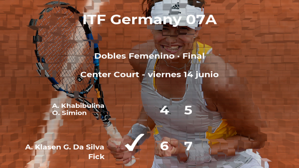 Triunfo para Klasen y Da Silva Fick en la final del torneo de Kaltenkirchen Triunfo para Klasen y Da Silva Fick en la final del torneo de Kaltenkirchen