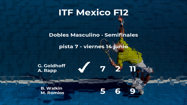 Goldhoff y Rapp se clasifican para la final del torneo de Cancún Goldhoff y Rapp se clasifican para la final del torneo de Cancún