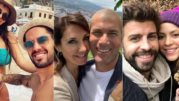 Isco y Sara Sálamo, Zidane y Véronique, Piqué y Shakira Isco y Sara Sálamo, Zidane y Véronique, Piqué y Shakira