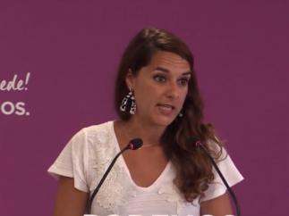 La portavoz adjunta de Podemos, Noelia Vera.