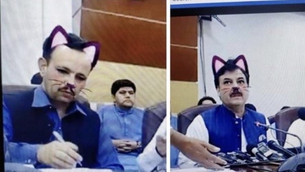 Un partido político retransmite por Facebook Live un directo con el filtro de gato activo Un partido político retransmite por Facebook Live un directo con el filtro de gato activo