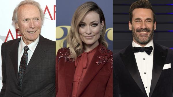 Clint Eastwood, Olivia Wilde y Jon Hamm Clint Eastwood, Olivia Wilde y Jon Hamm