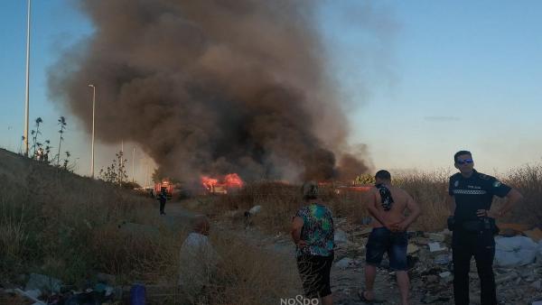 Sevilla.- Sucesos.- Bomberos, Guardia Civil y Policía se coordinan para sofocar un incendio de pastos junto a Palmete Sevilla.- Sucesos.- Bomberos, Guardia Civil y Policía se coordinan para sofocar un incendio de pastos junto a Palmete
