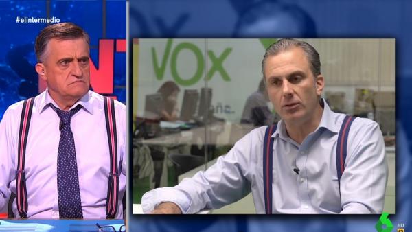 Wyoming y el secretario general de Vox, Javier Ortega Smith. Wyoming y el secretario general de Vox, Javier Ortega Smith.
