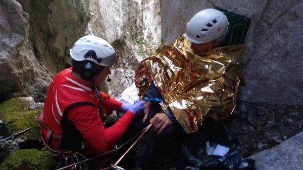 Rescate de montaña en Cabrales. Rescate de montaña en Cabrales.