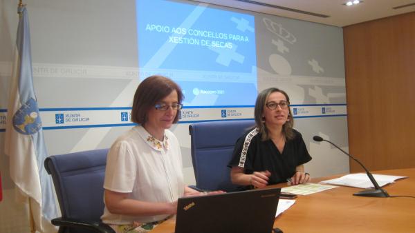 La responsable de Augas de Galicia, Teresa Gutiérrez, y la conselleira de Infraestruturas, Ethel Vázquez, en la presentación de ayudas contra la sequía La responsable de Augas de Galicia, Teresa Gutiérrez, y la conselleira de Infraestruturas, Ethel Vázquez, en la presentación de ayudas contra la sequía