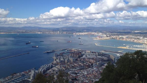 Vista de la Bahía de Algeciras desde Gibraltar Vista de la Bahía de Algeciras desde Gibraltar