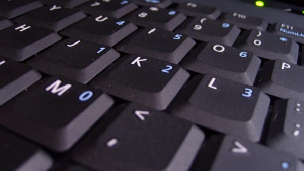 Teclado de un ordenador portátil. Teclado de un ordenador portátil.
