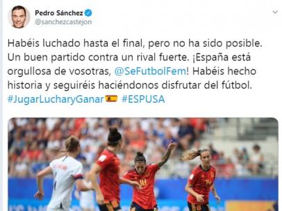 Tuit de Pedro Sánchez
