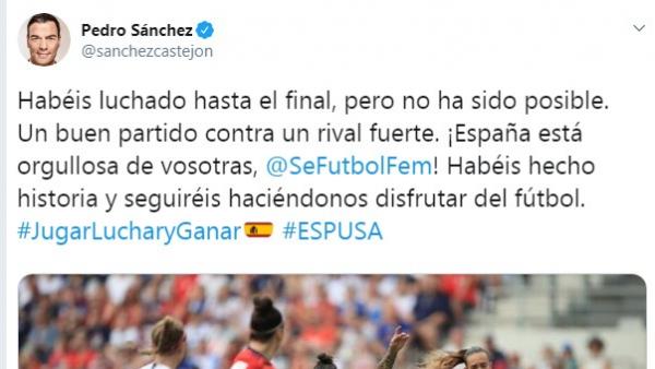 Tuit de Pedro Sánchez Tuit de Pedro Sánchez