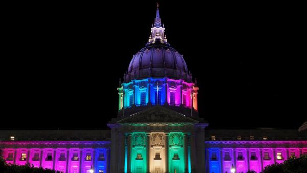 Luces del orgullo en San Francisco Luces del orgullo en San Francisco