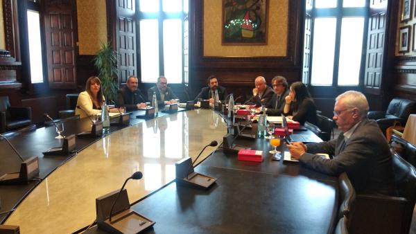 Reunión de la Mesa del Parlament. Reunión de la Mesa del Parlament.