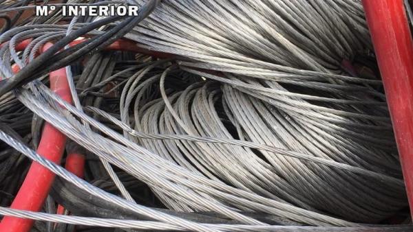 Cable de cobre recuperado en Coria Cable de cobre recuperado en Coria