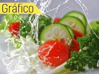 Detalle de una ensalada fresca