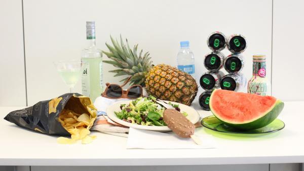 Bodegón de alimentos de verano Bodegón de alimentos de verano