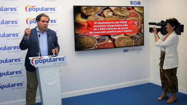 El portavoz de la Dirección Provincial del PP de Huelva, Juan Carlos Duarte. El portavoz de la Dirección Provincial del PP de Huelva, Juan Carlos Duarte.