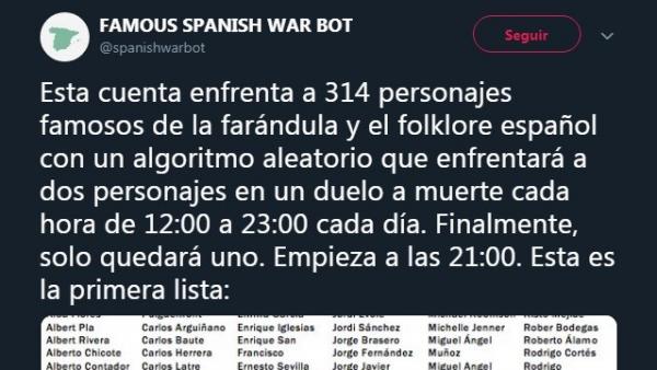 Tuit fijado de Famous Spanish War Bot Tuit fijado de Famous Spanish War Bot