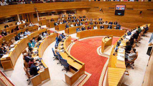Pleno del Parlamento de Galicia durante la sesión de control al presidente de la Xunta, Alberto Núñez Feijóo Pleno del Parlamento de Galicia durante la sesión de control al presidente de la Xunta, Alberto Núñez Feijóo