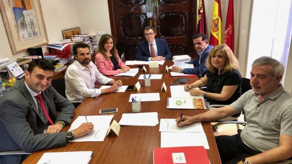 Imagen de la primera reunión de la Junta de Portavoces del Ayuntamiento de Murcia Imagen de la primera reunión de la Junta de Portavoces del Ayuntamiento de Murcia