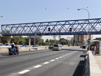 Los semáforos de la A-5, en ámbar.