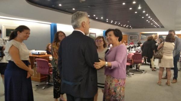 María Jesús Álvarez al inicio de la reunión. María Jesús Álvarez al inicio de la reunión.