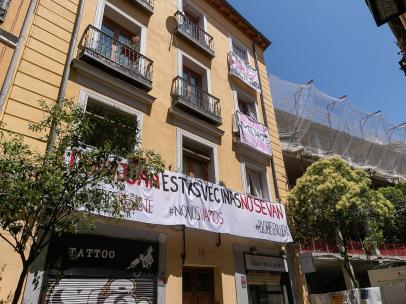 Encomienda, 18, un bloque en el que están proliferando las viviendas de uso turístico en Lavapiés.