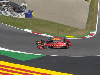 Toque Verstappen y Leclerc
