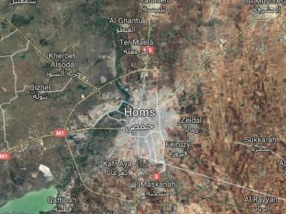 Localización de Homs, Siria.
