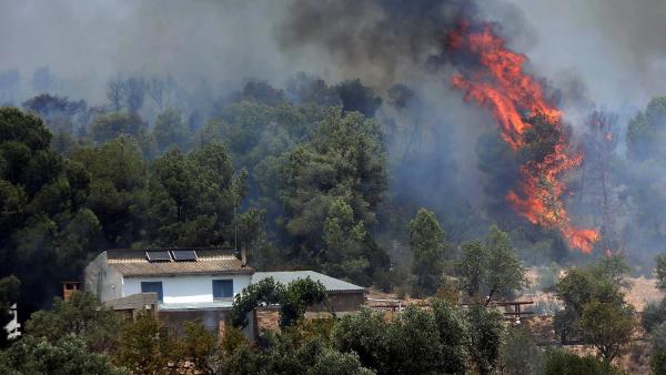 Incendio forestal de la comarca de Ribera d'Ebre, en Tarragona. Incendio forestal de la comarca de Ribera d'Ebre, en Tarragona.