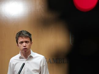 Imagen de archivo del portavoz de Más Madrid en la Asamblea de Madrid, Iñigo Errejón, en rueda de prensa.