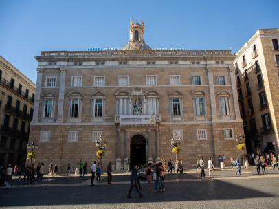 Fachada del Palau de la Generalitat de Catalunya.