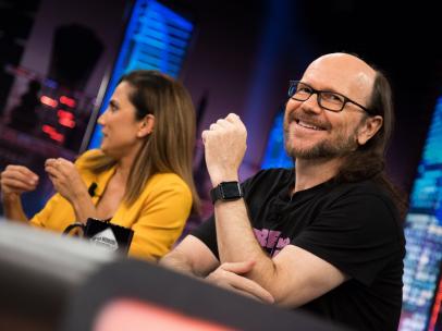Toni Acosta y Santiago Segura, en 'El hormiguero'.