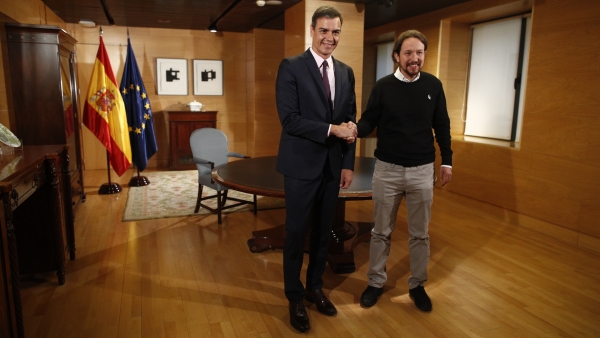 Sánchez e Iglesias en su anterior reunión. Sánchez e Iglesias en su anterior reunión.