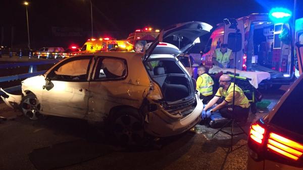 Accidente de tráfico en Vallecas Accidente de tráfico en Vallecas