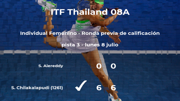 Sravya Shivani Chilakalapudi pasa de ronda del torneo de Hua Hin Sravya Shivani Chilakalapudi pasa de ronda del torneo de Hua Hin