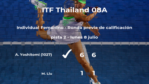 Aiko Yoshitomi vence en la ronda previa de calificación del torneo de Hua Hin Aiko Yoshitomi vence en la ronda previa de calificación del torneo de Hua Hin