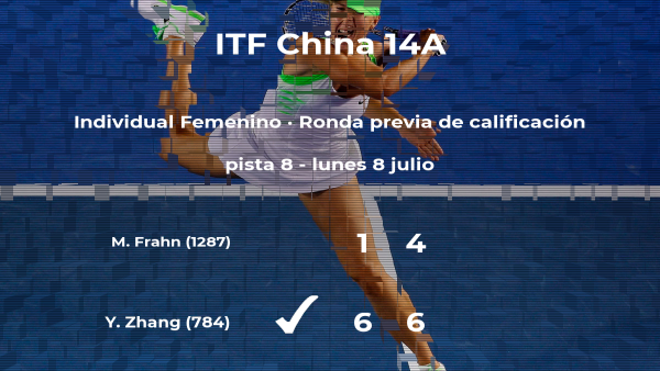 Ying Zhang gana en la ronda previa de calificación del torneo de Ulanqab Ying Zhang gana en la ronda previa de calificación del torneo de Ulanqab