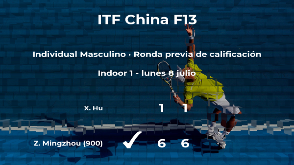 Zhou Mingzhou logra ganar en la ronda previa de calificación a costa de Xin Hu Zhou Mingzhou logra ganar en la ronda previa de calificación a costa de Xin Hu