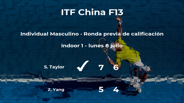 Triunfo del tenista Sam Taylor en la ronda previa de calificación Triunfo del tenista Sam Taylor en la ronda previa de calificación