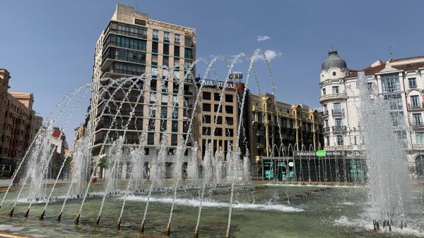 Calor en Valladolid. Plaza de Zorrilla. Calor en Valladolid. Plaza de Zorrilla.