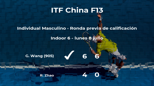 El tenista Guan Kai Wang pasa de ronda del torneo de Qujing El tenista Guan Kai Wang pasa de ronda del torneo de Qujing