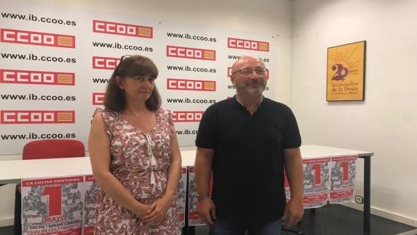 El secretario general de CCOO de Baleares, José Luis García, antes de una rueda de prensa en CCOO El secretario general de CCOO de Baleares, José Luis García, antes de una rueda de prensa en CCOO