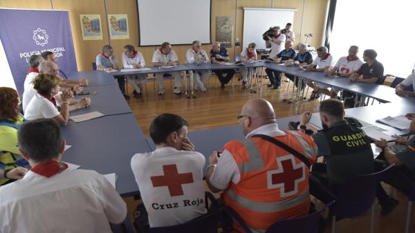 Reunión de la Junta Local de Protección Civil durante los Sanfermines 2019 Reunión de la Junta Local de Protección Civil durante los Sanfermines 2019
