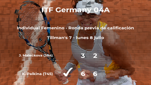 Ksenia Palkina consigue la plaza para la siguiente fase tras ganar en la ronda previa de calificación Ksenia Palkina consigue la plaza para la siguiente fase tras ganar en la ronda previa de calificación