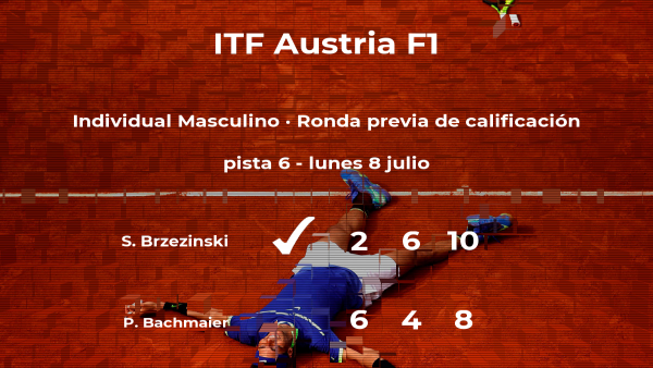 Sebastian Brzezinski gana al tenista Philip Bachmaier en la ronda previa de calificación Sebastian Brzezinski gana al tenista Philip Bachmaier en la ronda previa de calificación