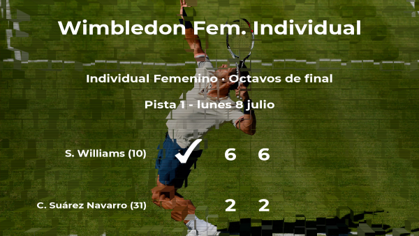 La tenista Carla Suárez Navarro, eliminada en los octavos de final de Wimbledon La tenista Carla Suárez Navarro, eliminada en los octavos de final de Wimbledon