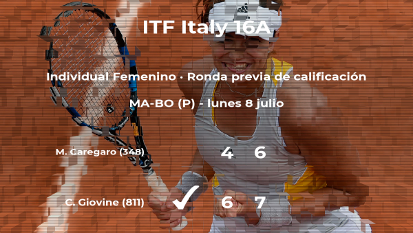 La tenista Claudia Giovine pasa a la siguiente fase del torneo de Torino La tenista Claudia Giovine pasa a la siguiente fase del torneo de Torino