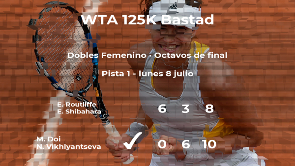 Doi y Vikhlyantseva pasan a la siguiente fase del torneo de Bastad tras vencer en los octavos de final Doi y Vikhlyantseva pasan a la siguiente fase del torneo de Bastad tras vencer en los octavos de final